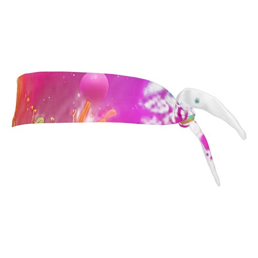 Vibrant Rainbow Paint Splatter Explosion タイヘッドバンド (回転90)