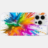 Vibrant Rainbow Paint Splatter Explosion Case-Mate iPhoneケース (裏面 (横))