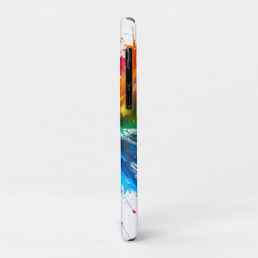 Vibrant Rainbow Paint Splatter Explosion Case-Mate iPhoneケース (裏面/左)