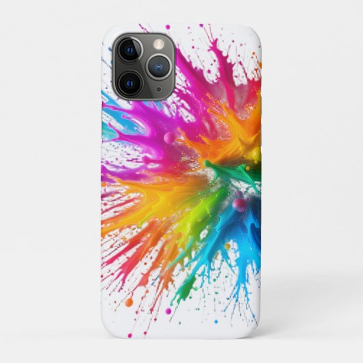 Vibrant Rainbow Paint Splatter Explosion Case-Mate iPhoneケース (裏)