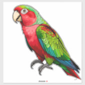 Vibrant Rainbow Parrot シール (シート)