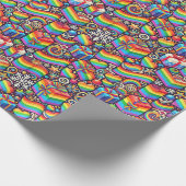 Vibrant Rainbow Pride Christmas Wrapping Paper ラッピングペーパー (角)