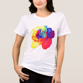 Vibrant Rainbow Rose  トライブレンドＴシャツ