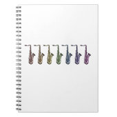 Vibrant Rainbow Tenor Saxophones ノートブック (正面)