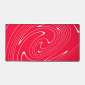 Vibrant Red Abstract Swirl デスクマット (正面)