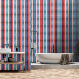 Vibrant red, blue and pink stripes M-size pattern 壁紙
