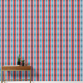 Vibrant red, blue and pink stripes S-size pattern 壁紙