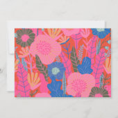 Vibrant Red Boho Floral Personalized Stationery  サンキューカード (裏面)