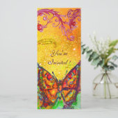 Vibrant Red Butterfly and Sunshine Yellow Sparkles 招待状 (スタンド正面)