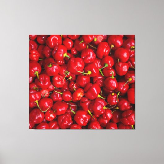 Vibrant Red Chili Pepper Harvest キャンバスプリント (正面)