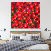 Vibrant Red Chili Pepper Harvest キャンバスプリント (インサイチュ (寝室))
