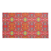 Vibrant red fishing nets L-size pattern 枕カバー (裏面)