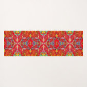 Vibrant red fishing nets pattern ヨガマット (裏面(横))