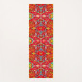 Vibrant red fishing nets pattern ヨガマット (正面)