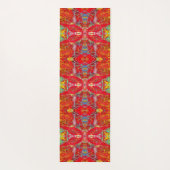 Vibrant red fishing nets pattern ヨガマット (裏面)