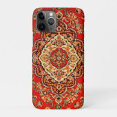 Vibrant Red Floral Medallion Persian Ornate Case-Mate iPhoneケース (裏)