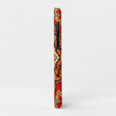 Vibrant Red Floral Medallion Persian Ornate Case-Mate iPhoneケース (裏面/左)