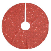 Vibrant Red Glitter Seamless Texture Background ブラッシュドポリエステルツリースカート (正面)