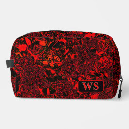Vibrant Red Monogram Toiletry Bag ドップキット