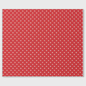 Vibrant Red Polka Dot Pattern Design ラッピングペーパー (フラット)