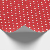 Vibrant Red Polka Dot Pattern Design ラッピングペーパー (角)