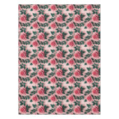 Vibrant Red Roses With Dark Green Leaves  テーブルクロス (正面)