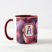 Vibrant Red Strawberry Pattern Ceramic Coffee Mug マグカップ (左)