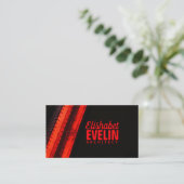 Vibrant Red Trails on Dark Backdrop 名刺 (スタンド正面)