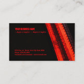 Vibrant Red Trails on Dark Canvas 名刺 (裏面)