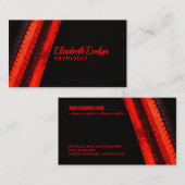 Vibrant Red Trails on Dark Canvas 名刺 (正面/裏面)