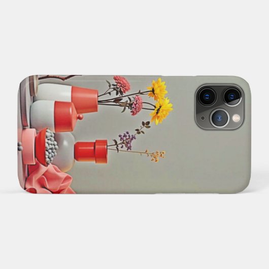 Vibrant Red Yellow Arrangement Design Case-Mate iPhoneケース (裏面(横))