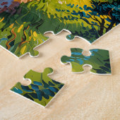 Vibrant Redwood Forest Family Bike Ride Custom ジグソーパズル (側面)