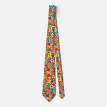 Vibrant Retro 60s Daisy Flower Power Pattern