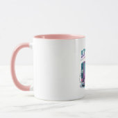 Vibrant Retro 90s Cat Hacker Mug マグカップ (左)