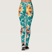Vibrant Retro Starburst Geometric Pattern Leggings レギンス (裏面)