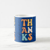 Vibrant Retro 'THANKS' Mug | Playful Polka Dot Des コーヒーマグカップ (中央)