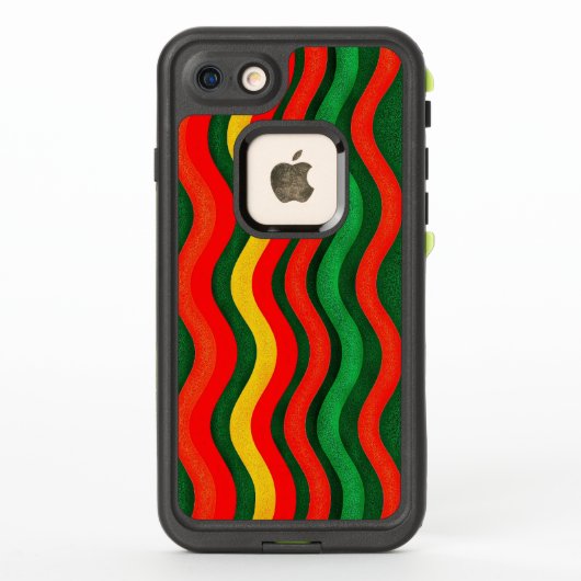 Vibrant Retro Wavy Lines LifeProof iPhoneケース (裏面)