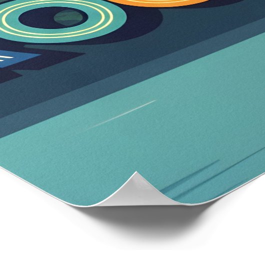 Vibrant Rochester skyline at sunset ポスター (角)