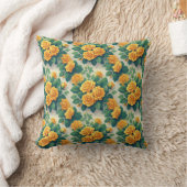 Vibrant Rose Bouquet Pattern for Floral Decor クッション (ブランケット)