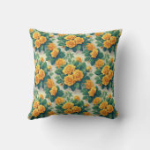 Vibrant Rose Bouquet Pattern for Floral Decor クッション (裏面)