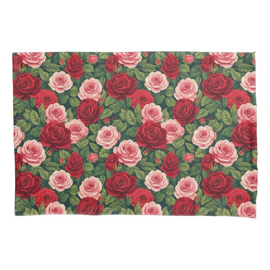 🌹 Vibrant Rose Floral Decor Romantic Gift Idea 🌹 枕カバー (正面)