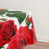 Vibrant Rose Pattern With Red And Pink Roses テーブルクロス (インサイチュ)