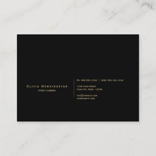 Vibrant Royal Purple Abstract Watercolor 名刺 (裏面)