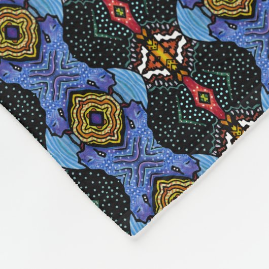 Vibrant Royalty フリースブランケット (角)