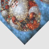 Vibrant Rustic Floral Vintage Santa Decoupage  薄葉紙 (詳細)