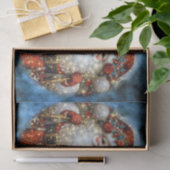 Vibrant Rustic Floral Vintage Santa Decoupage  薄葉紙 (ギフト)