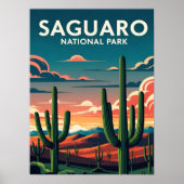 Vibrant saguaro National Park ポスター (正面)