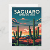 Vibrant saguaro National Park ポストカード (正面/裏面)