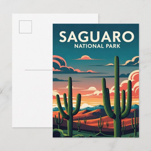 Vibrant saguaro National Park ポストカード (正面/裏面)