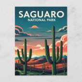 Vibrant saguaro National Park ポストカード (正面)